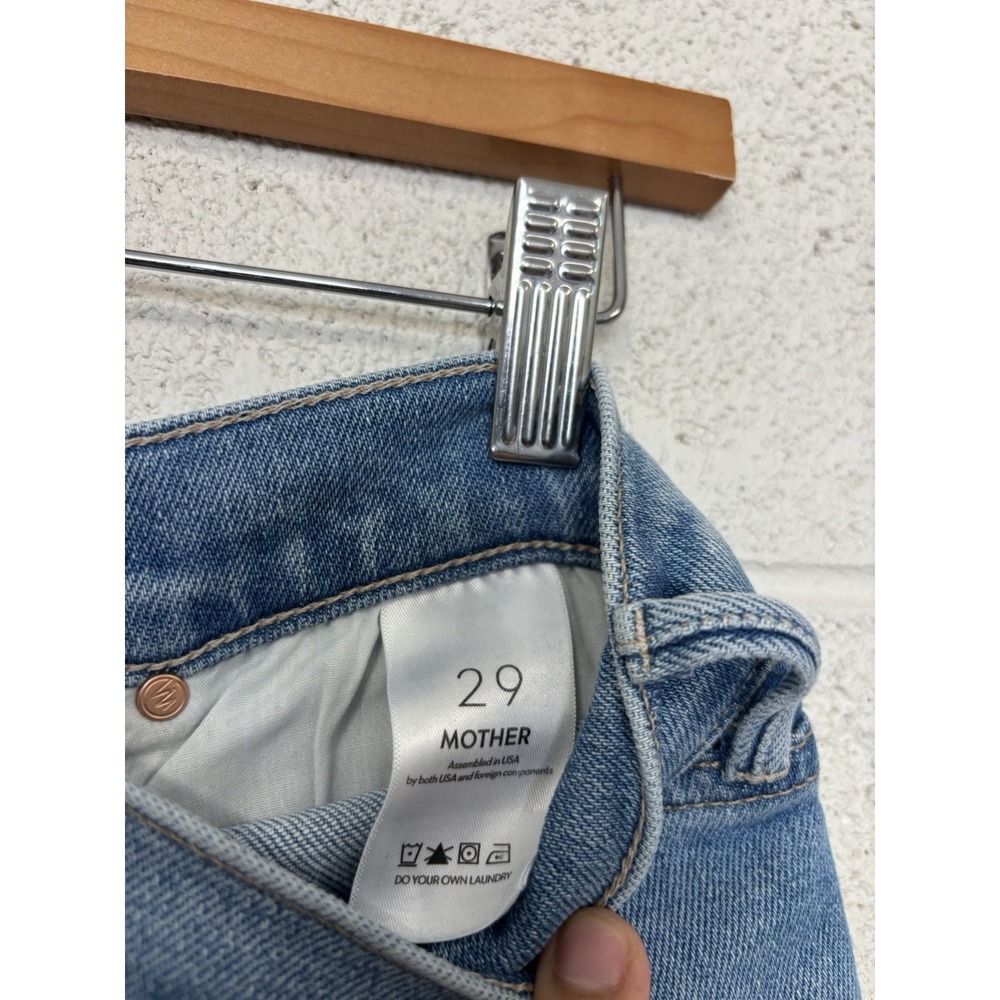 MOTHER The Kick It Ankle Fray Jeans Women's Size 29 Retail $278 - Picture 6 of 7